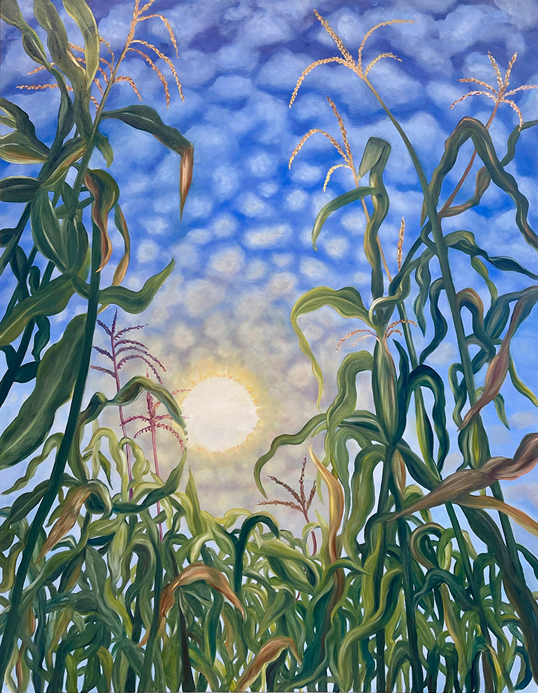 “Corn,” 52x66acrylic and oil on canvas by Lil Olove