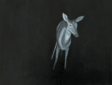 Night Deer 1 - 11x14 by Artist Lil Olive