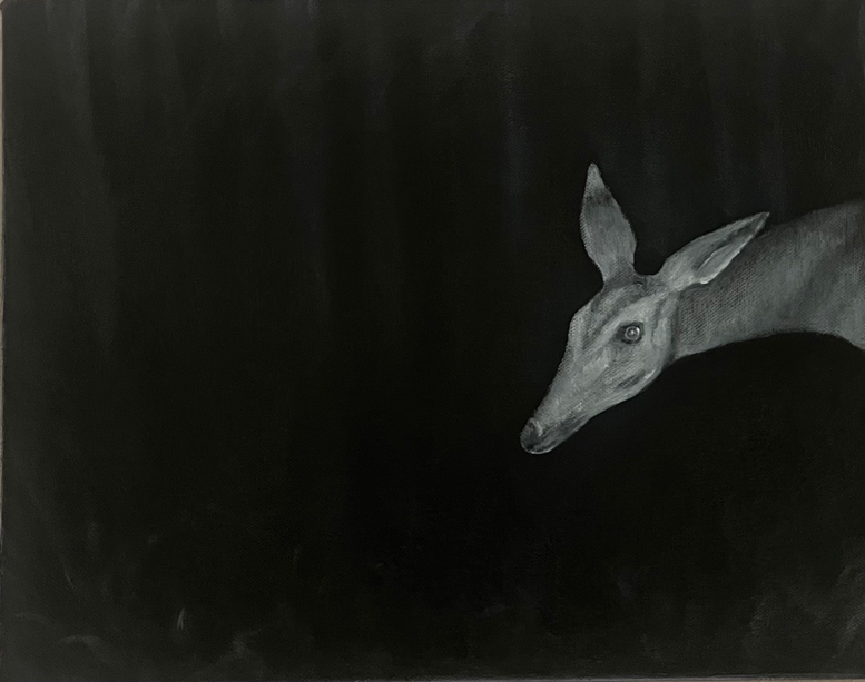 Night Deer 4 - 11x14 by Artist Lil Olive