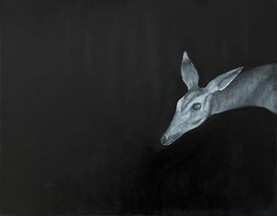 Night Deer 4 - 11x14 by Artist Lil Olive
