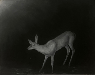 Night Deer 5 - 11x14 by Artist Lil Olive